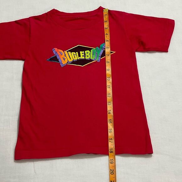 Vintage Bugle Boy 80s 90s Boys Tee Shirt AOP Logo Size 8 - Picture 4 of 8